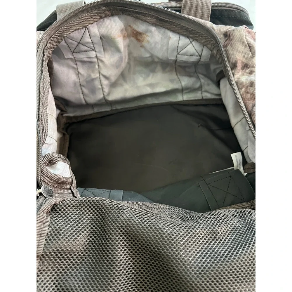 Cabelas Fishing Tackle Bag Camo Black Canvas Shoulder Strap Multi Pocket Storage